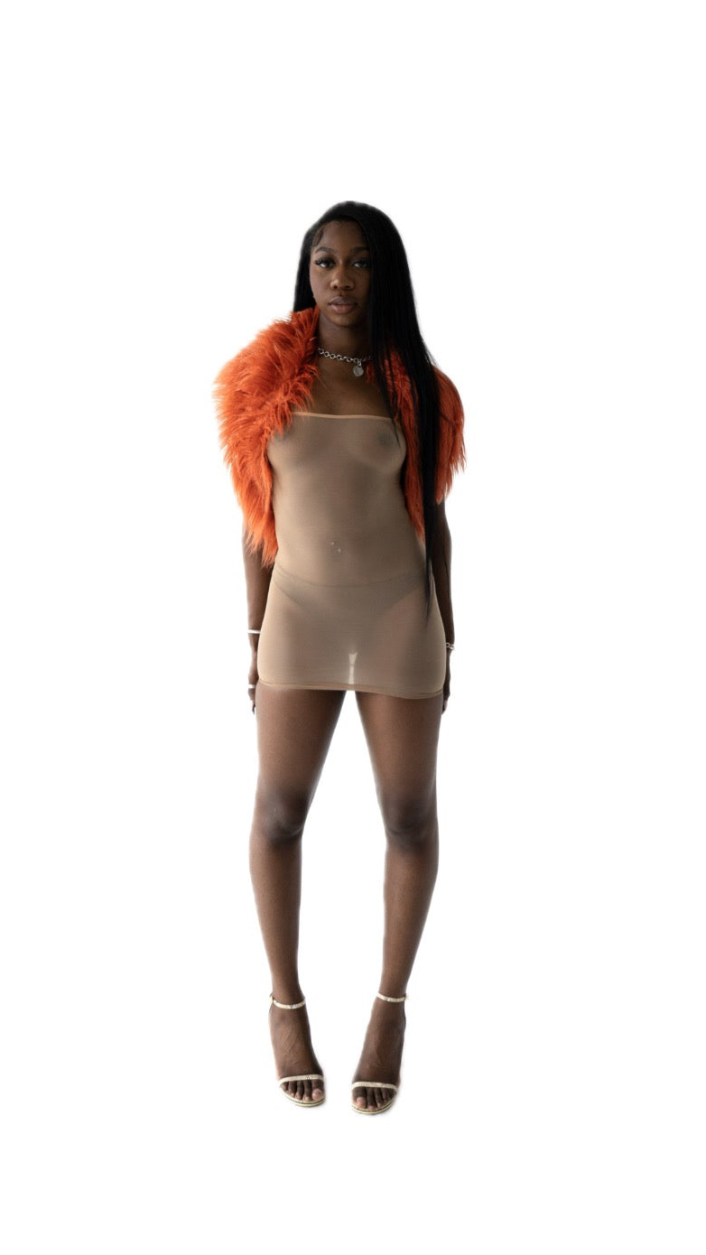 SHRUG VEST ORANGE